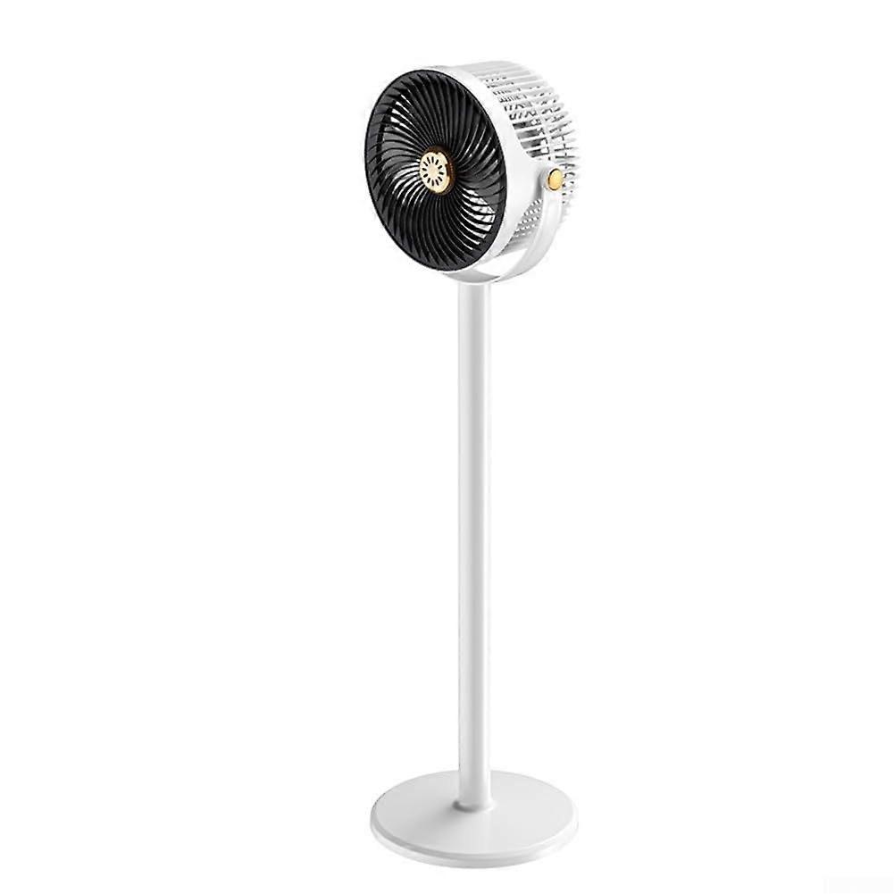 Standing Fan Adjustable Height 360 Degree Oscillation 5 Speed Aromatherapy Type C Rechargeable Battery White Gray