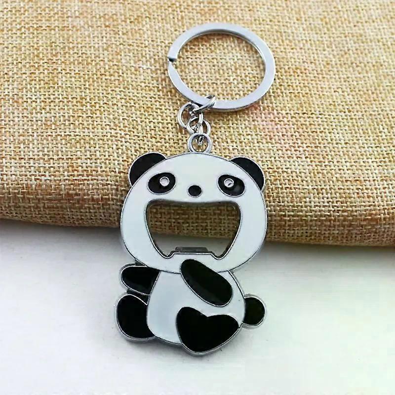 Panda Portable Beer Soda Bottle Opener Keyring Stable Beer Opener for Professional Bartenders for Ideal as A Small Gift