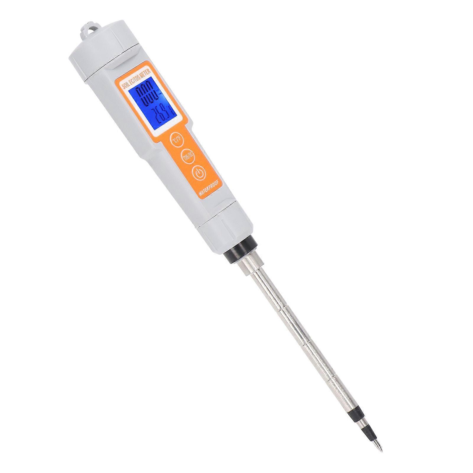 Soil EC Meter Temperature Tester TDS Sensor LED Display Tool for Horticulture Planting 