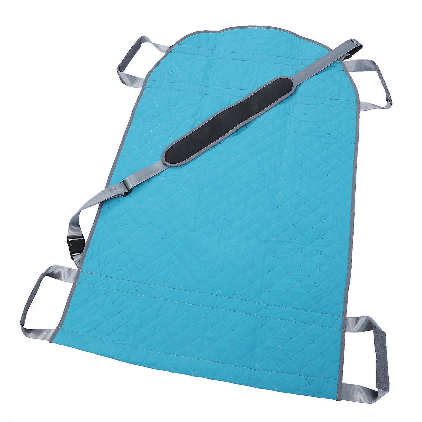 Positioning Bed Pad Polyester Patient Transfer Lifting Draw Sheet Mat with Shoulder Strap for Bedridden Elderly Caregiver 