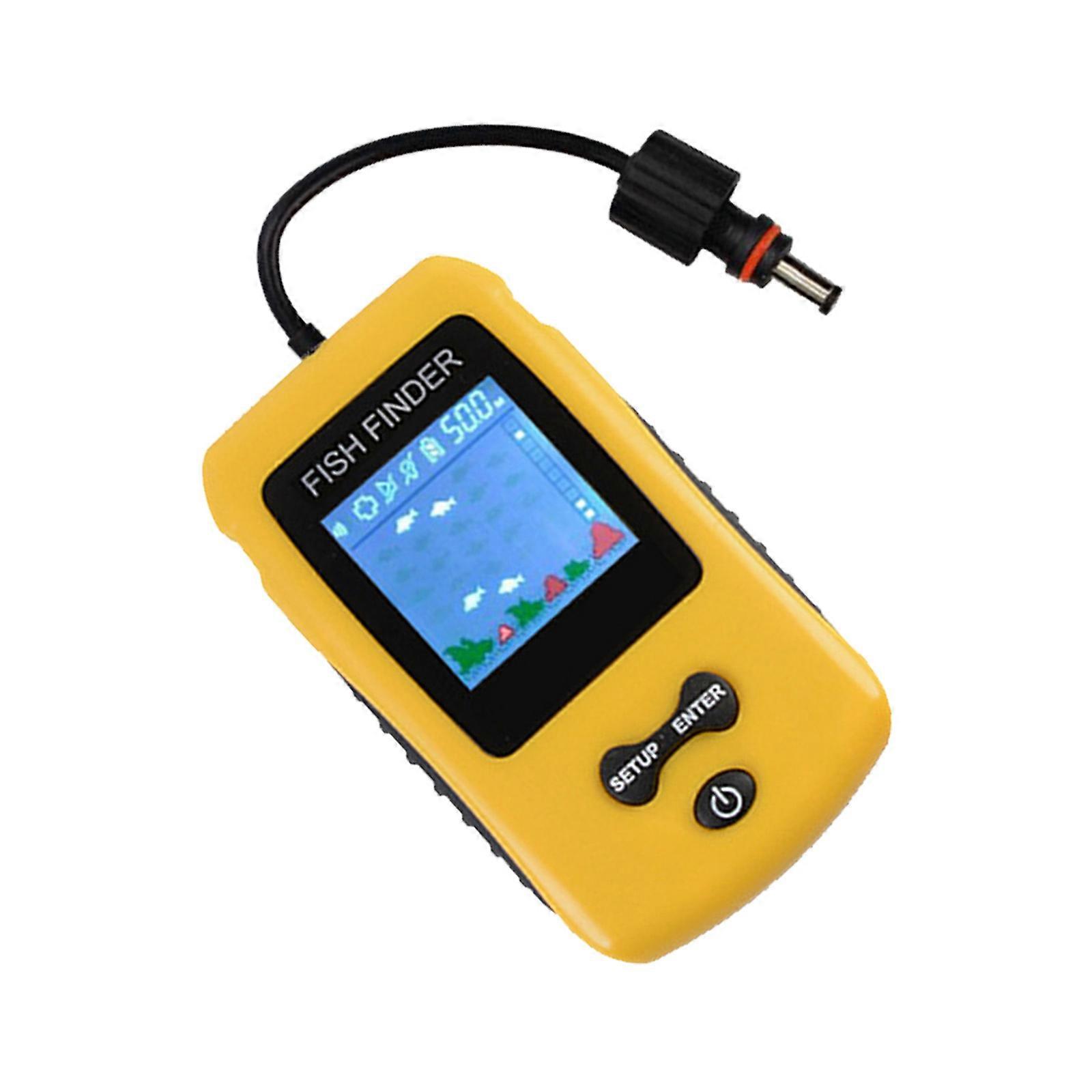 Fish Detectors Portable Fish Finders with Depth Readout Fish Alarm Handheld Fish Sounders Sonar Alarm Sensors Fishing Tool Multicolor