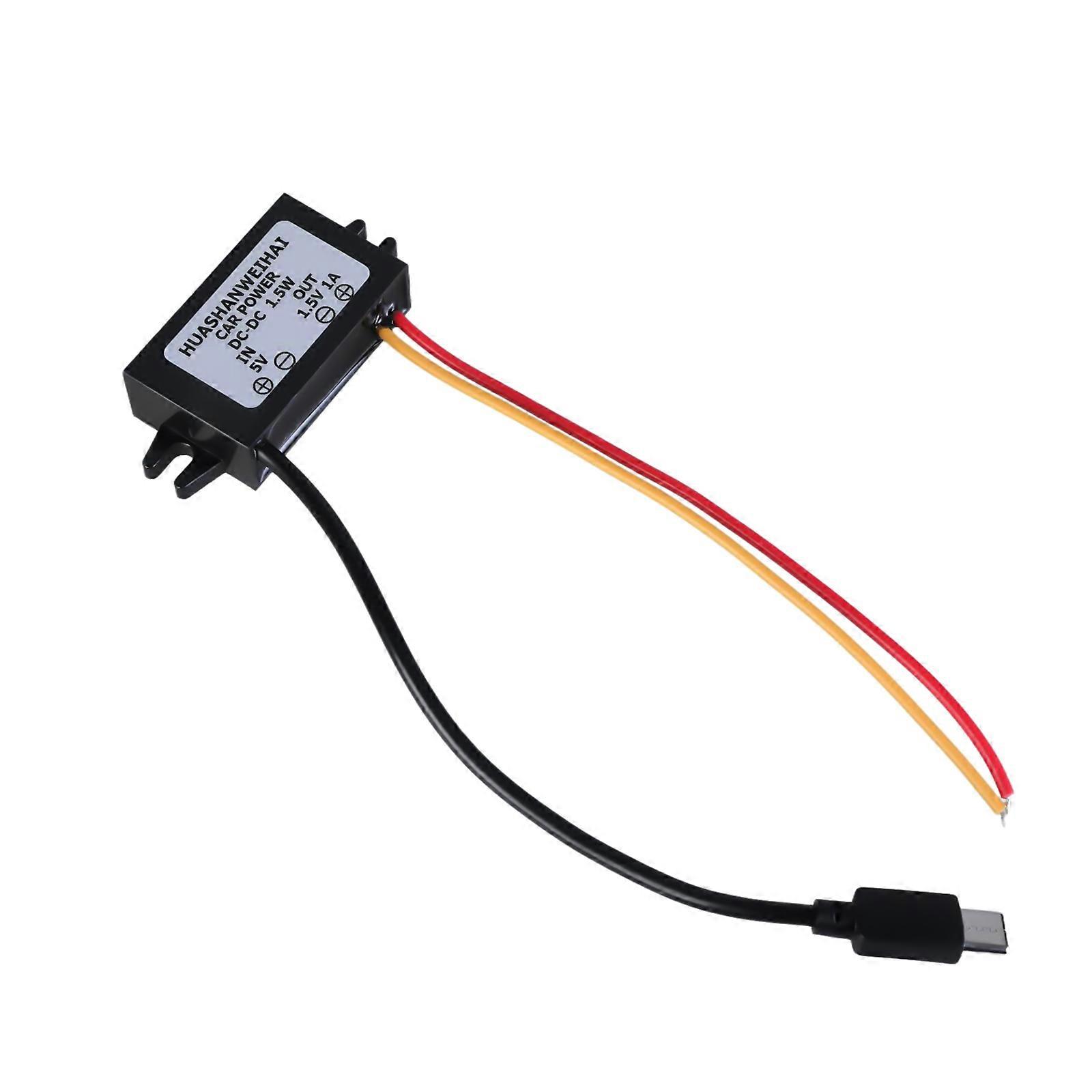 5V to 1.5V 1A Step Down Power Adapter Solution Convert USB C 5V to 1.5V for 1.5V Electronic Devices LED Lights Battery Multicolor