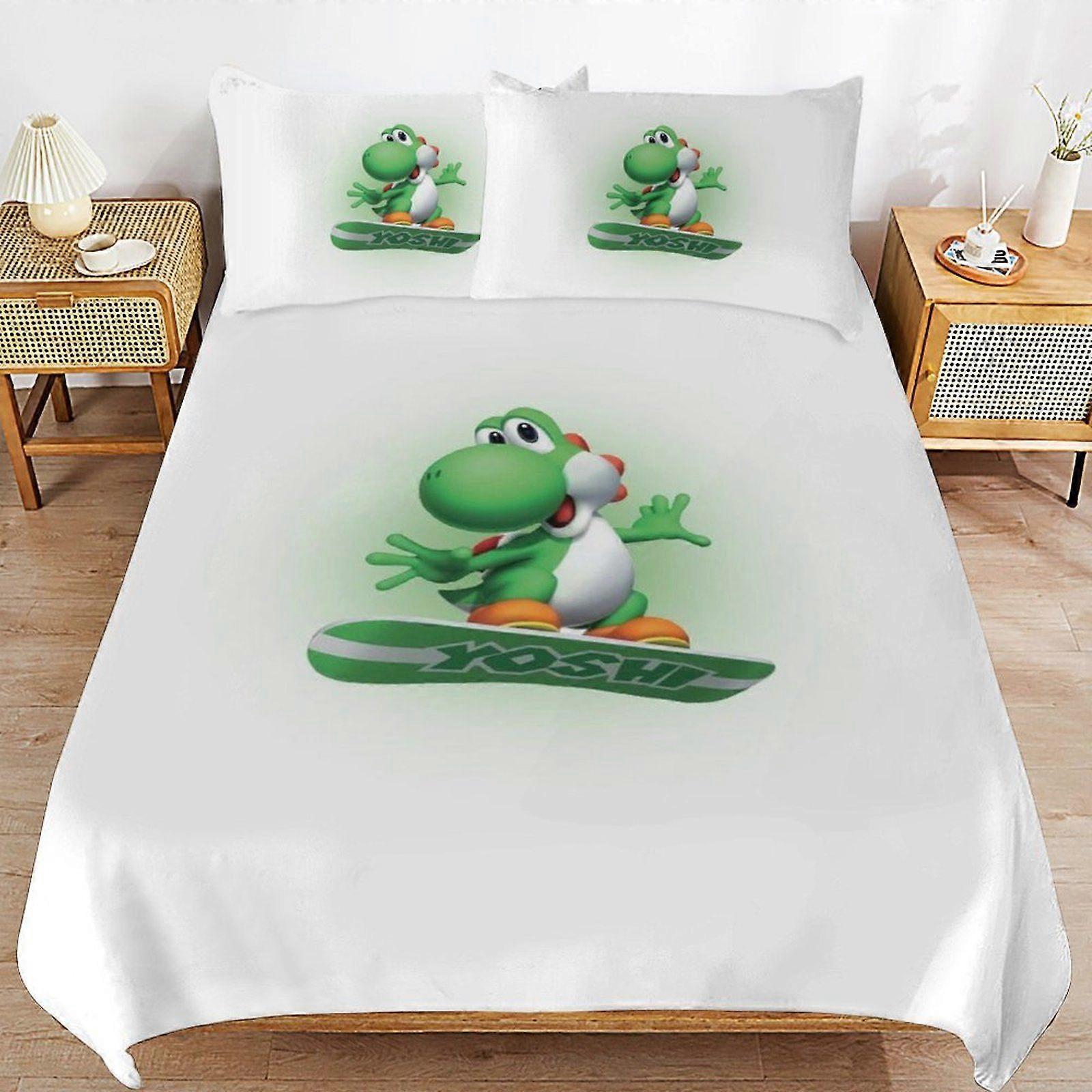 W574 Yoshi Flexible Fit Bedding Ready Stitch Line Wrinkle Free Soft Zipper Duvet Cover Sets Use Case M574