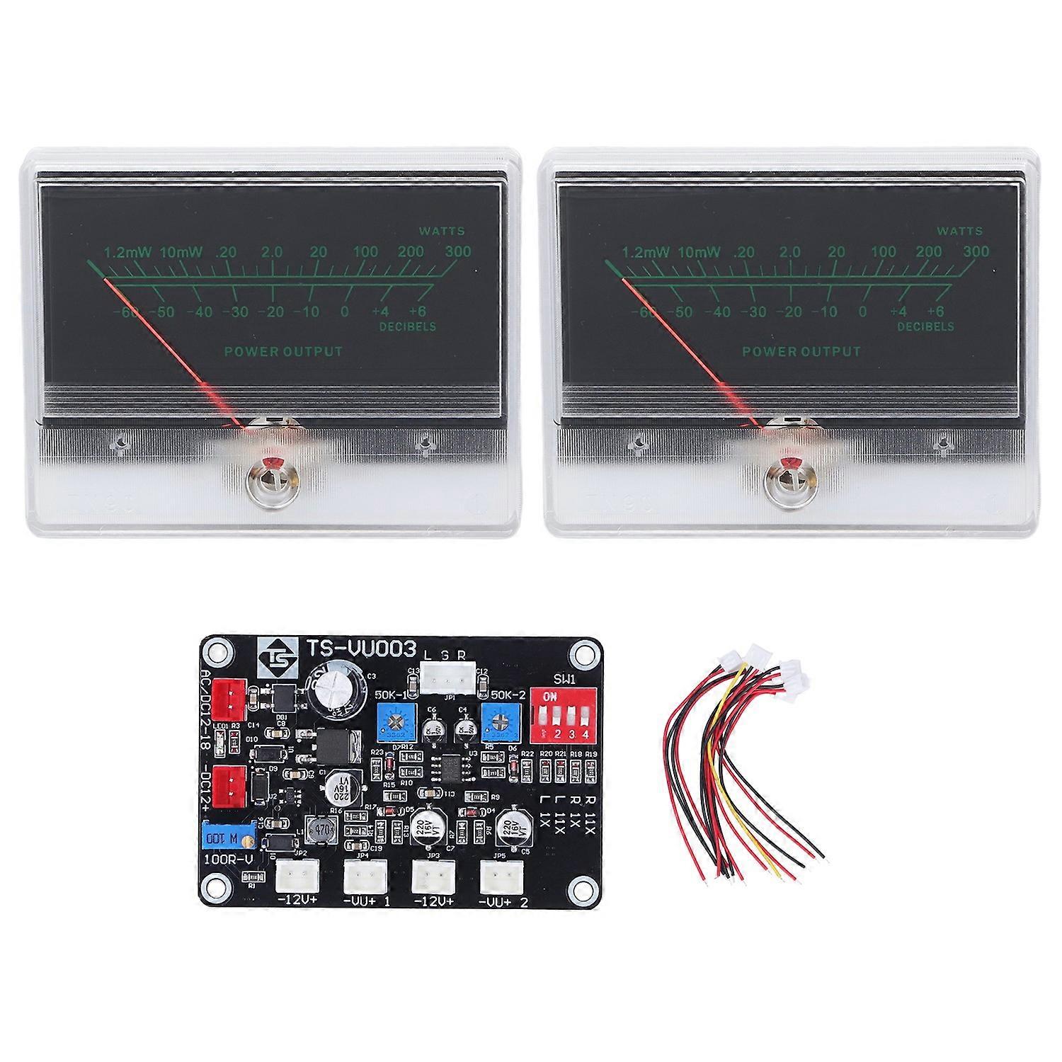 VU Meter Driver Board High Precise Adjustment Power Amplifier DB Meter with Backlit for DIY