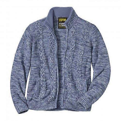 Atlas For Men Mens Mottled Knitted Full Zip Jacket