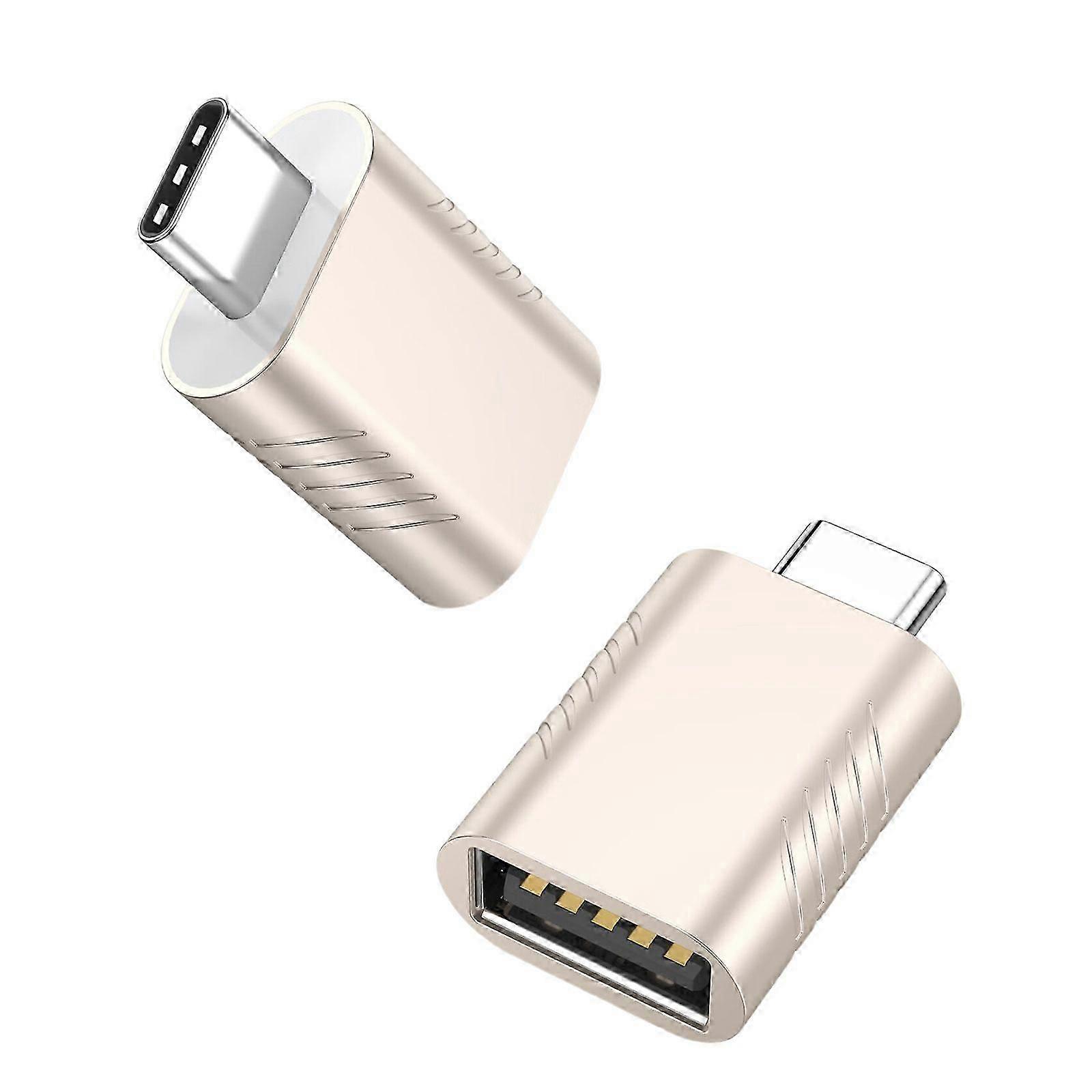 1Pair USB C To USB Adapter USB3.2 Female to Type C Male Adapter Support Up To 10Gbps Speed Charging For Various Devices space silver