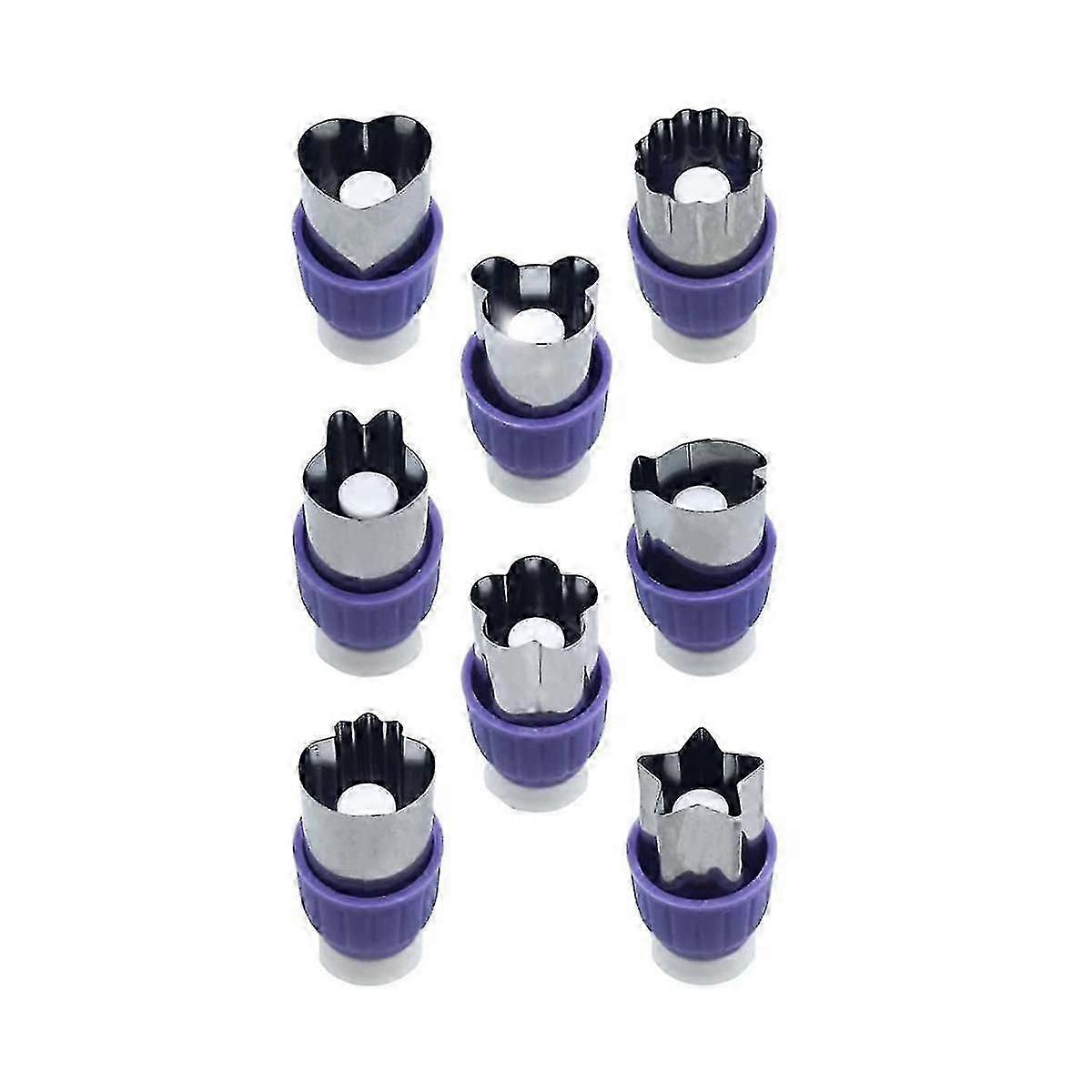 Press Type Vegetable Cookie , Fruit Cookie with Protective Handle for Party Baking, (Purple) hwySH