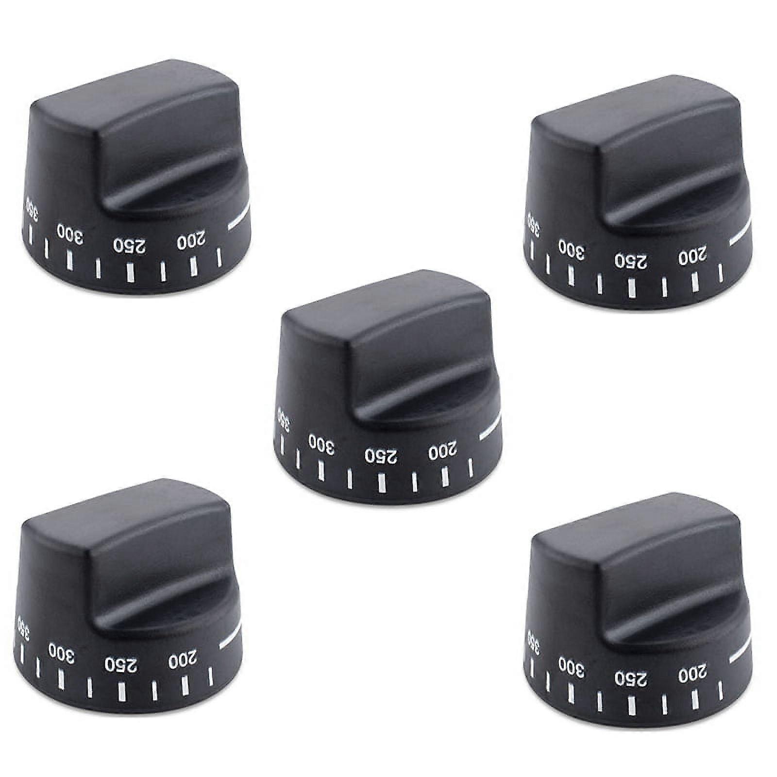 5X PB010099 Oven Thermostat Knob Part Replacement & Compatible with AP5315393, 810983 Models Black