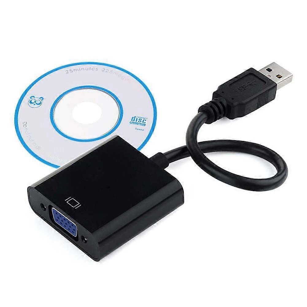 Pretty Comy USB 3.0 to VGA Adapter, HD 720p/1080p Support, Compatible with USB3.0/2.0, Intel/AMD 1.5GHz+ Processor