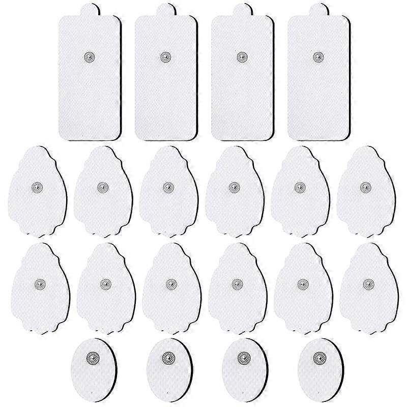 20Pcs Electrode Pads Reusable Self-Adhesive Replacement Pads For TENS Unit Muscle Stimulator Machine Fit for Standard 3.5mm