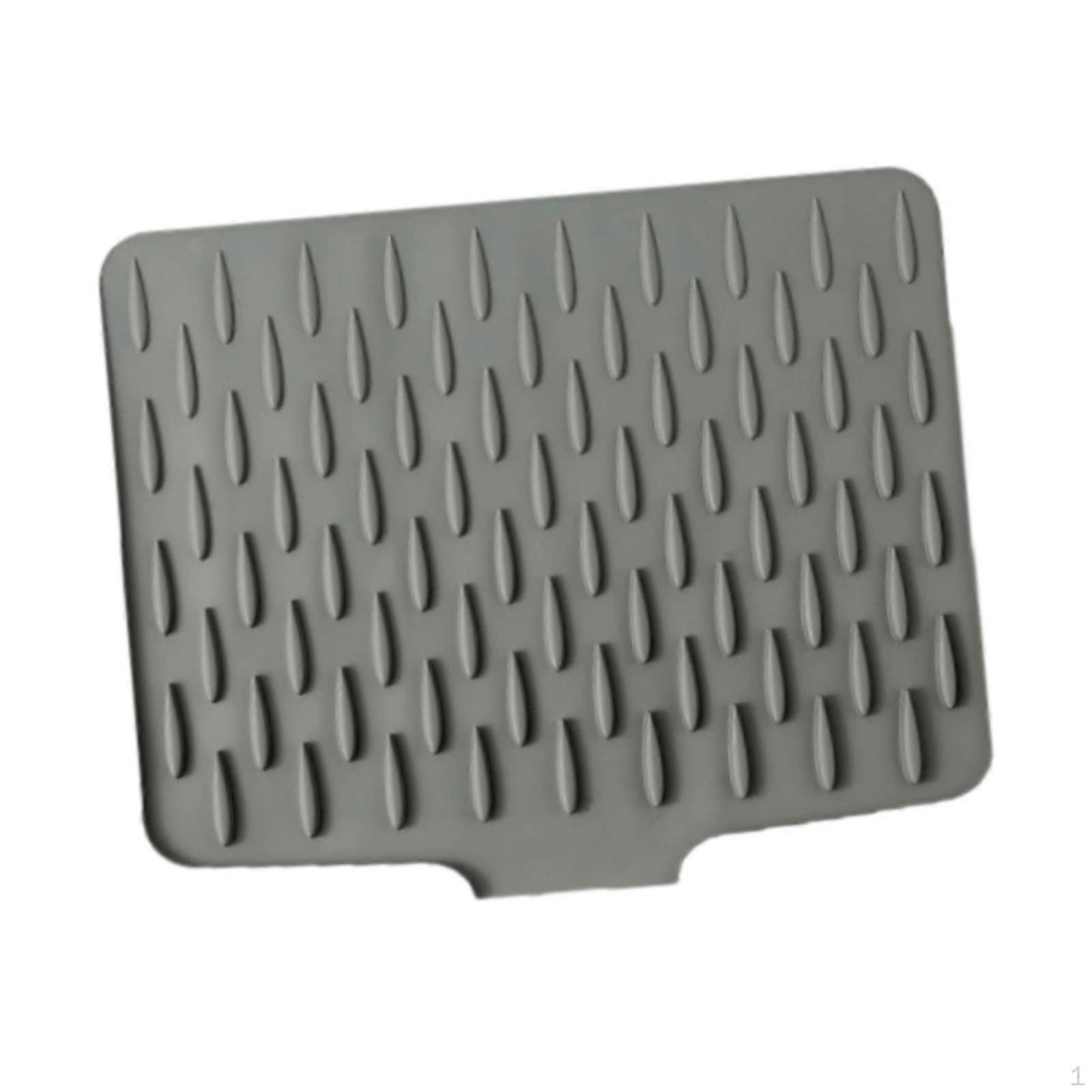 Dish Drying Mat Silicone Pad for Kitchen Use with Drainage