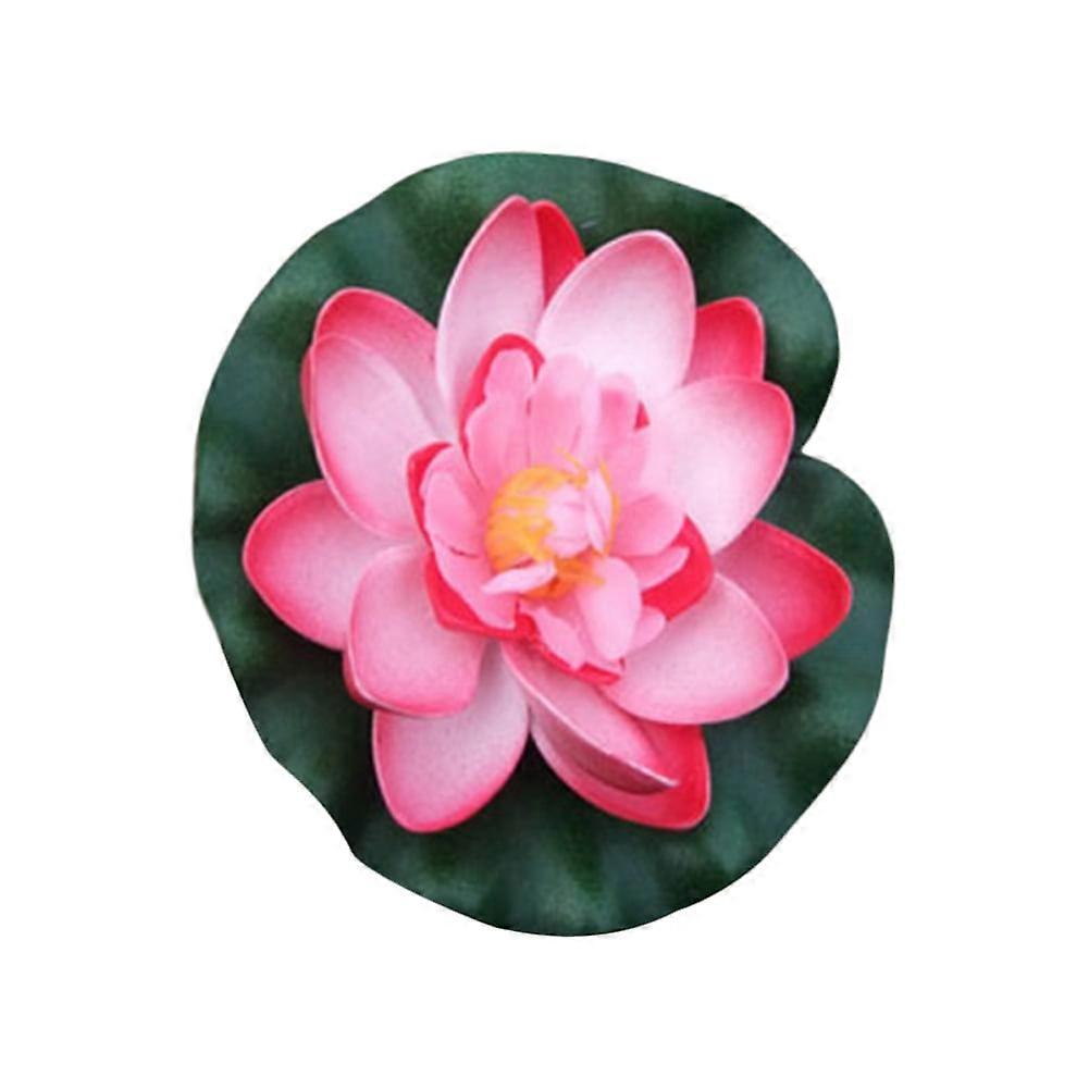Artificial Simulation Water Lily, 1pc Floating Foam Water Lily with Pad, Compatible with Pond, Garden, Fish Tank Decoration