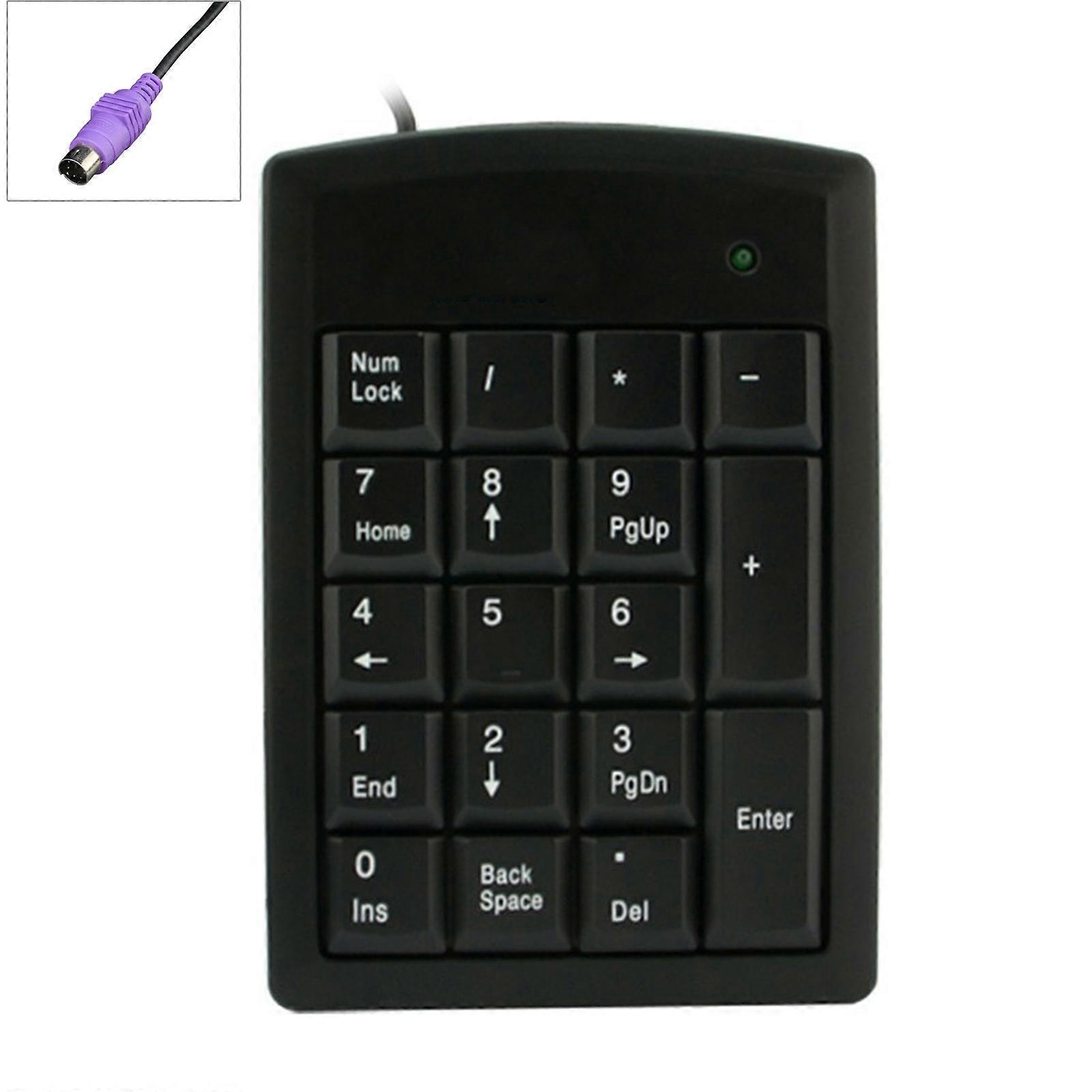 Thin USB Numerics Pad 18 Silents Key PS2s Deskstop Number Pad For Laptop Workspaces Multicolor