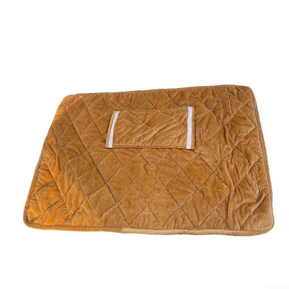 USB Wireless Heated Blanket with Adjustable Temperature, Washable Electric Throw for Home, Office and Outdoor Use (Brown)