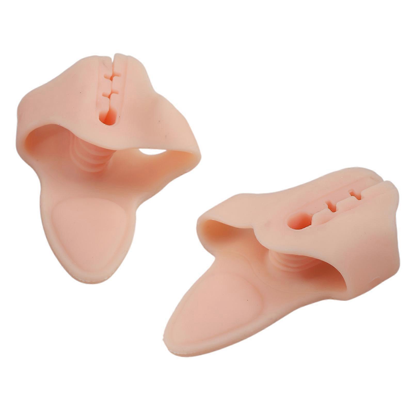 1 Pair Toe Separator with 2 Loop Bunions Valgus Hammertoe Corrector Comfortable Toe Spacers for Women Men  color