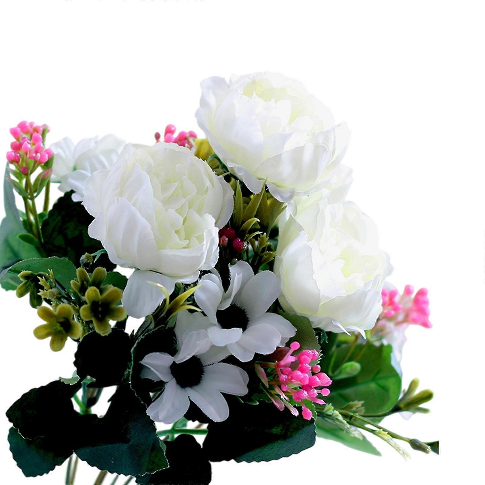 Artificial Flower For Event Decoration Reusable Desk Arrangement Not Fading Real Touching Party Essential  White