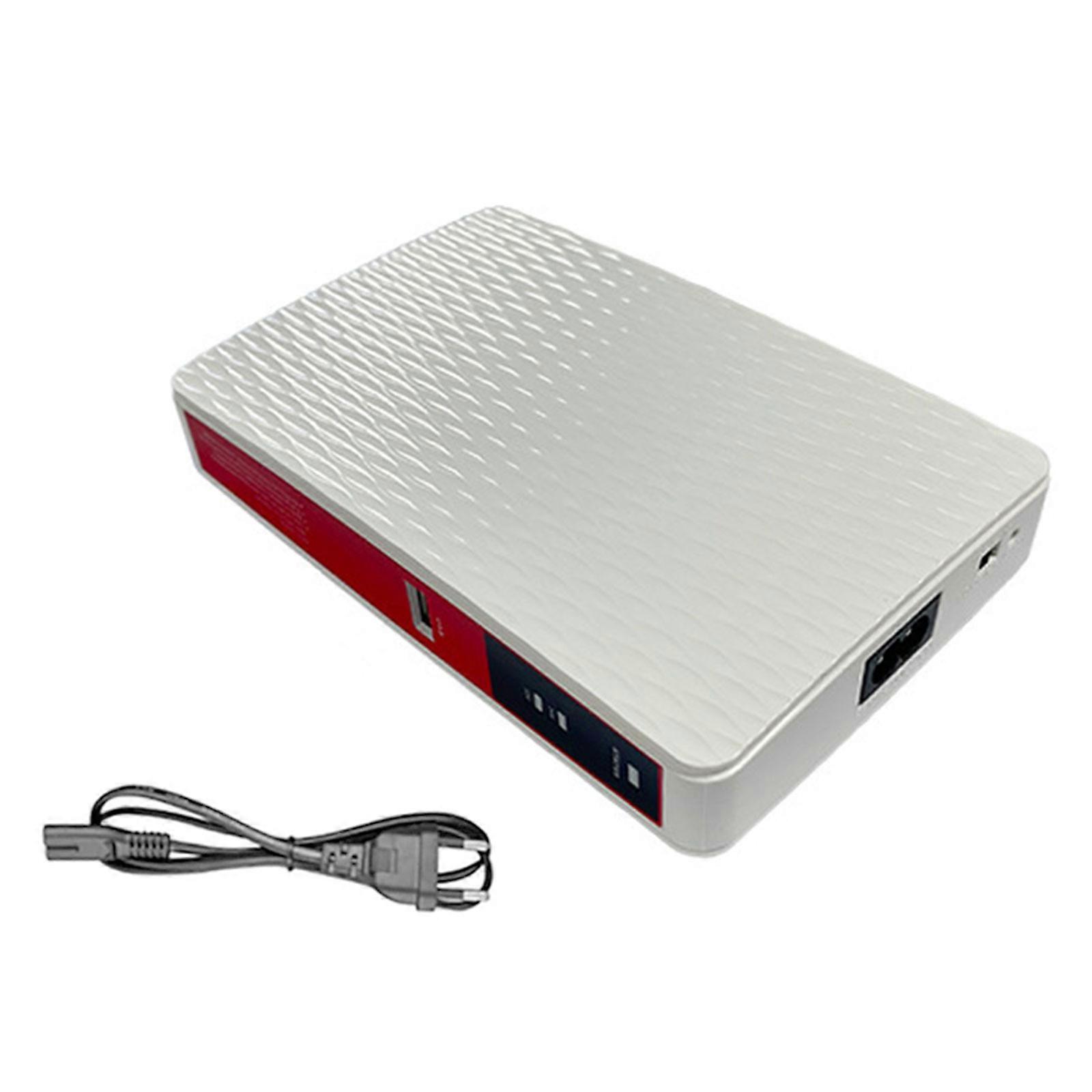 Multiple Output UPS Power Supply Uninterruptible Power Supply for Outdoor Security System Essential Electronics USB Port  White