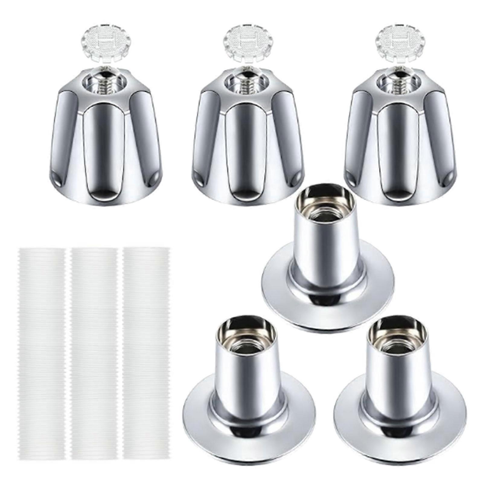 Bathtub & Shower Knobs Replacement set Completes Shower Handle set Essential Comprehensive Shower Knob set for Shower Multicolor