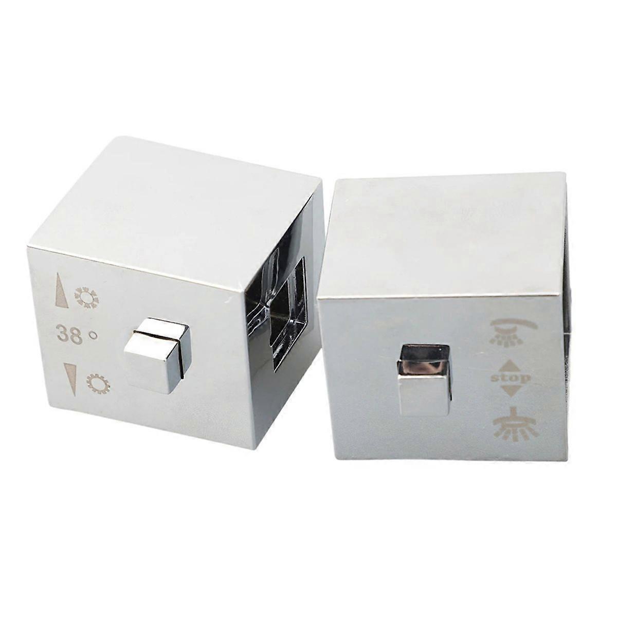 1Pair Square Shower Temperature Control Handle Knob Thermostatic Handle Brushes Bathroom Cleaning To