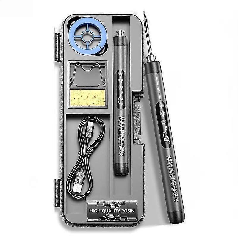 Cordless Rechargeable Battery Soldering Iron Black for Electronics  and DIY Projects