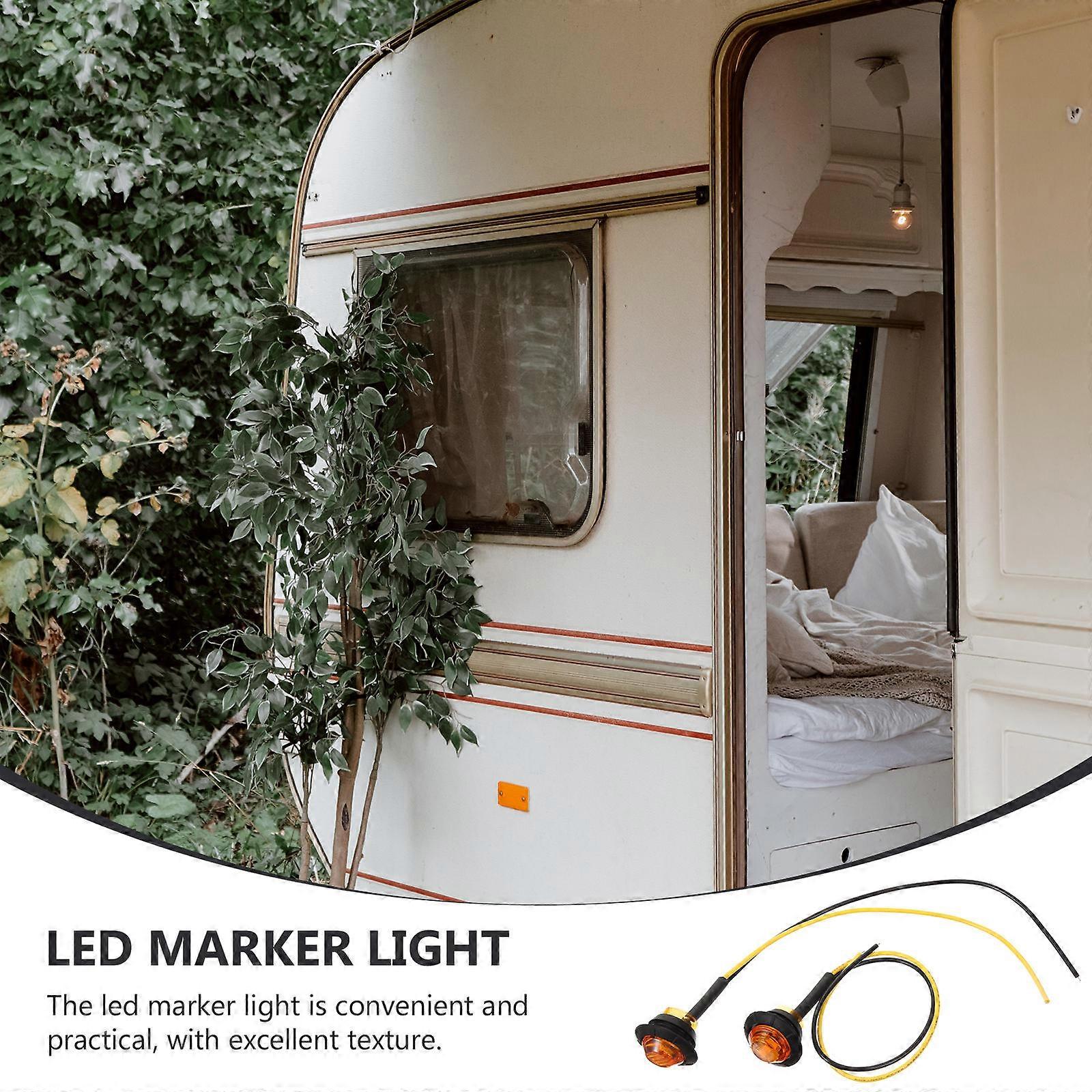 8ks LED Marker Light Side Marker Lamp 12V Caravan Van Truck Part Accessory