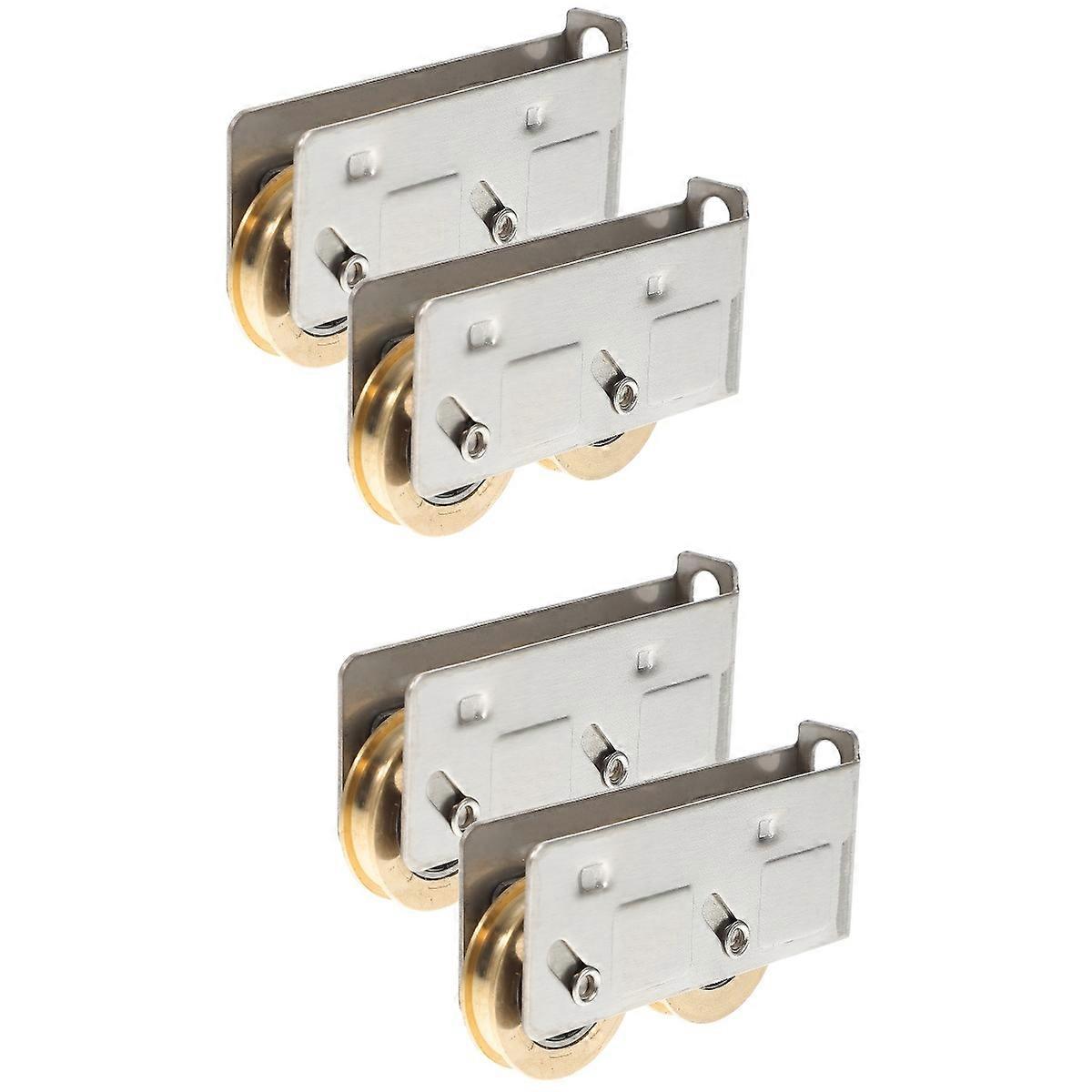 4 Pcs Door Roller Screen Sliding Barn Hardware Patio Wheels Replacement Rollers