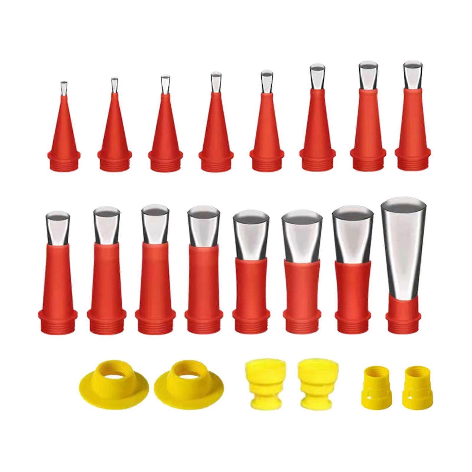 YiFudd Family Use Integrated Rubber Nozzle Tool Kit Rubber Nozzle Tool With Base Stainless Steel Material Caulking Nozzle Applicator Coating For Home