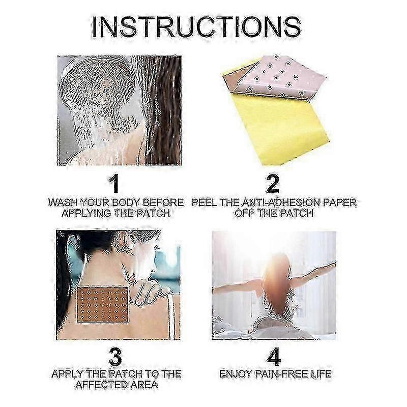 10 قطع من لاصقات تخفيف الألم المصنوعة من القماش، مكونات آمنة لالتهاب الفقار