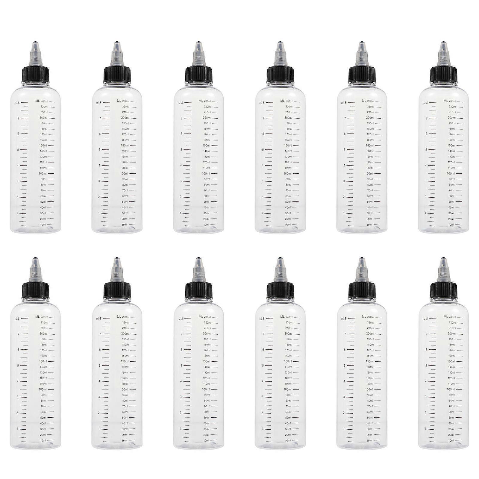 Small Squeeze Bottles Scale Bottles Chemical Formula Packaging Calibration Precision 12Pcs