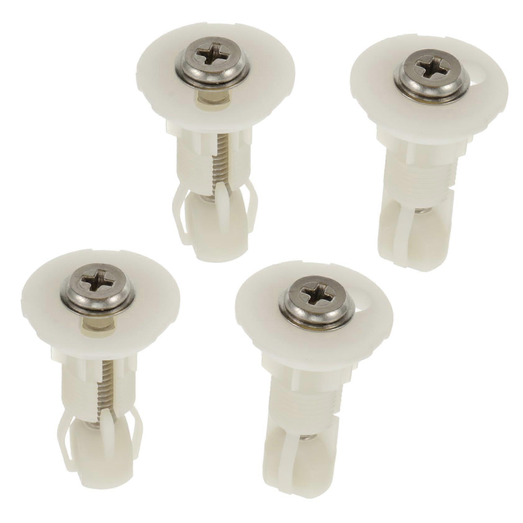 Toilet Seat Fixing Screws Set of 4, Nylon Expanding Bolts with Washers for Stable Installation
