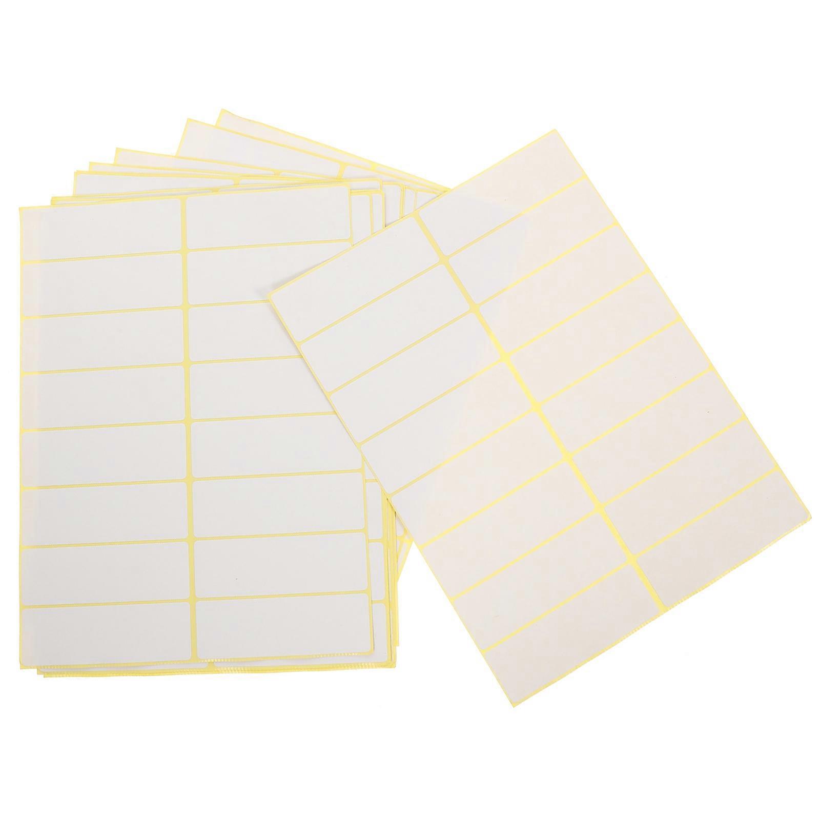Small Labels Label Sticker for Labeling 15 Sheets White Adhesive Stickers