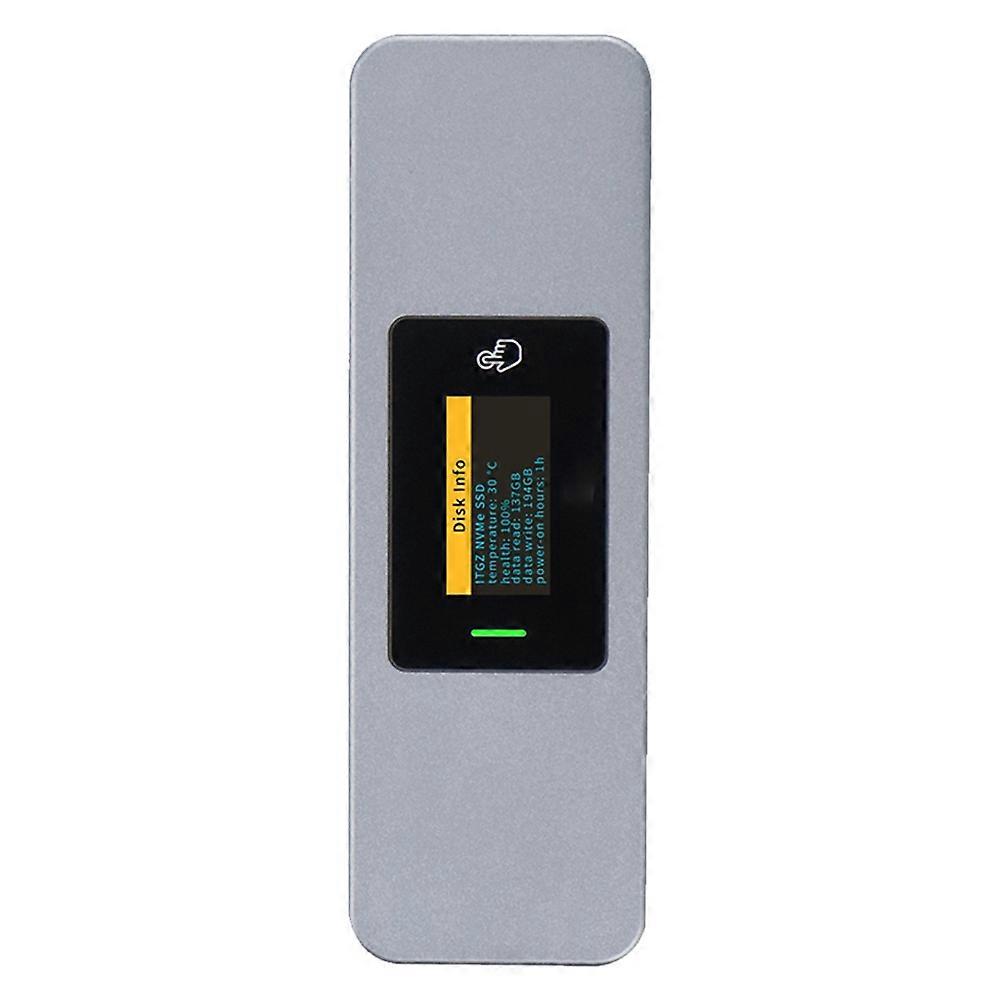 M.2 NVMe NGFF External Hard Drive Case 10Gbps SSD HDD Hard Disk Box M-Key M.2 SSD Enclosure with Display Screen