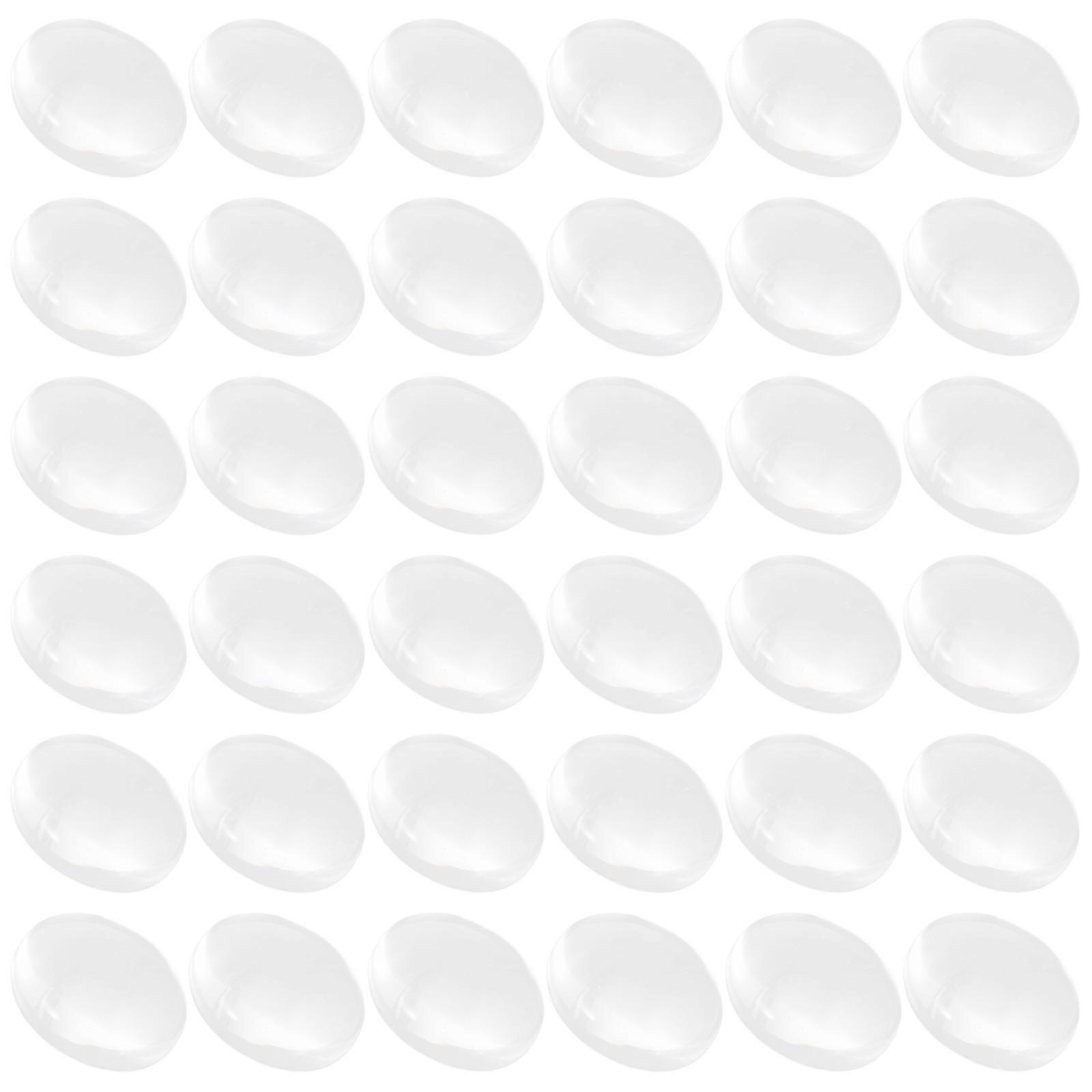 Flat Back Glass Cabochons for Decoration 50Pcs Clear Transparent Domes