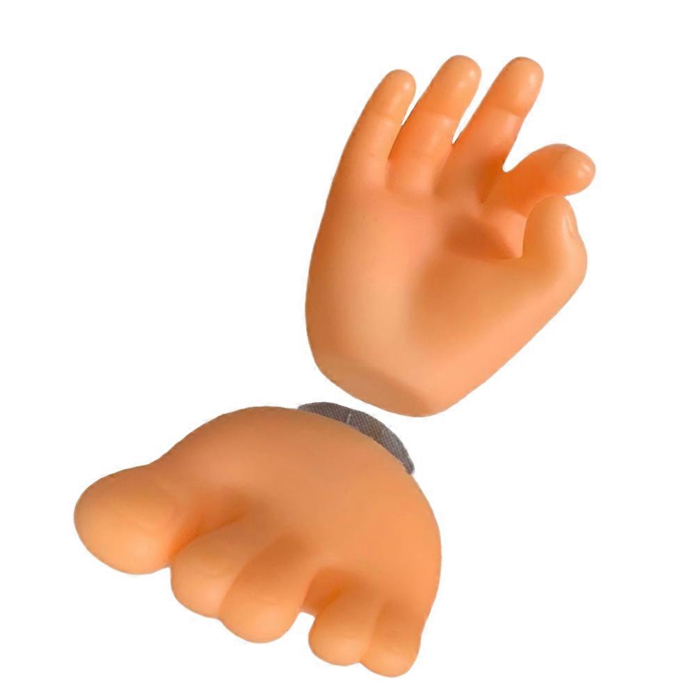 2pcs Cartoon Finger Toe Toothbrush Rack with Suction Cup Wall Mounted Holder