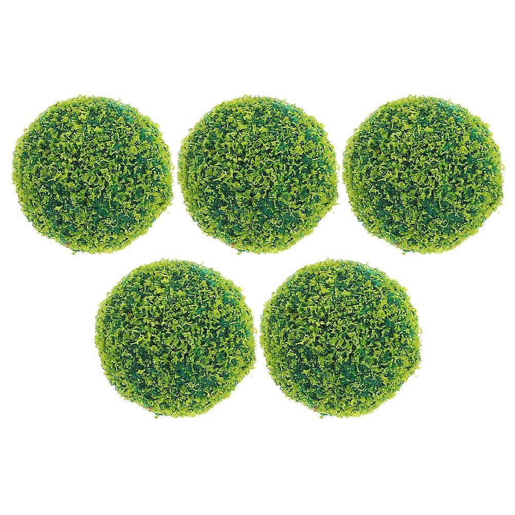 Sand Table Model Artificial Topiary Ball for DIY Projects 5Pcs Green
