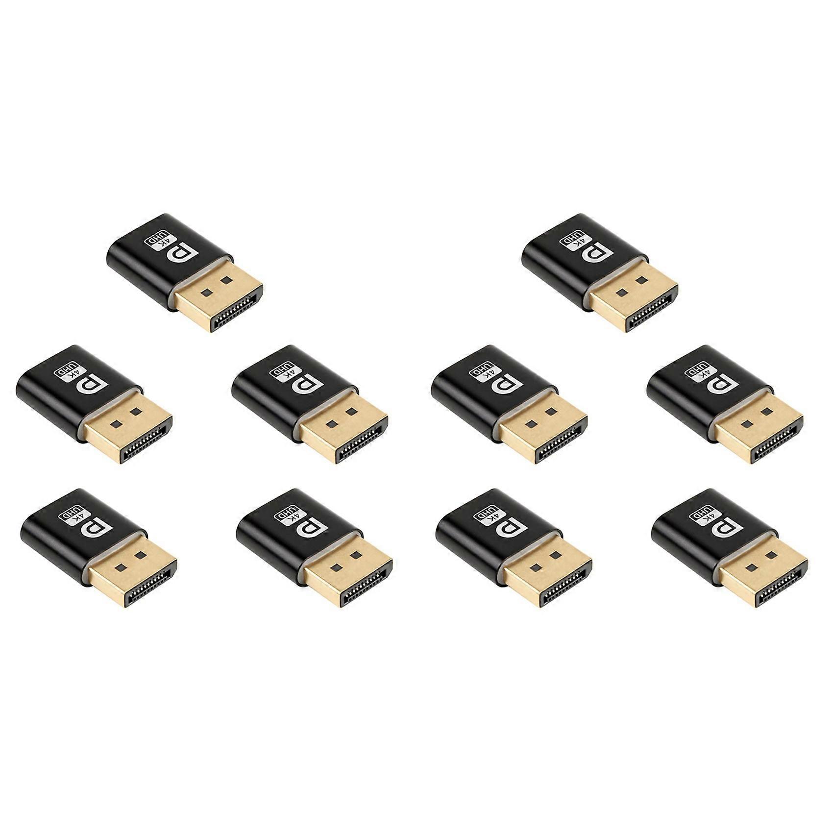 10X 4K Displayport Dummy Plug DP Virtual Display Adapter EDID Headless Ghost Emulator for PC Graphics Video Card