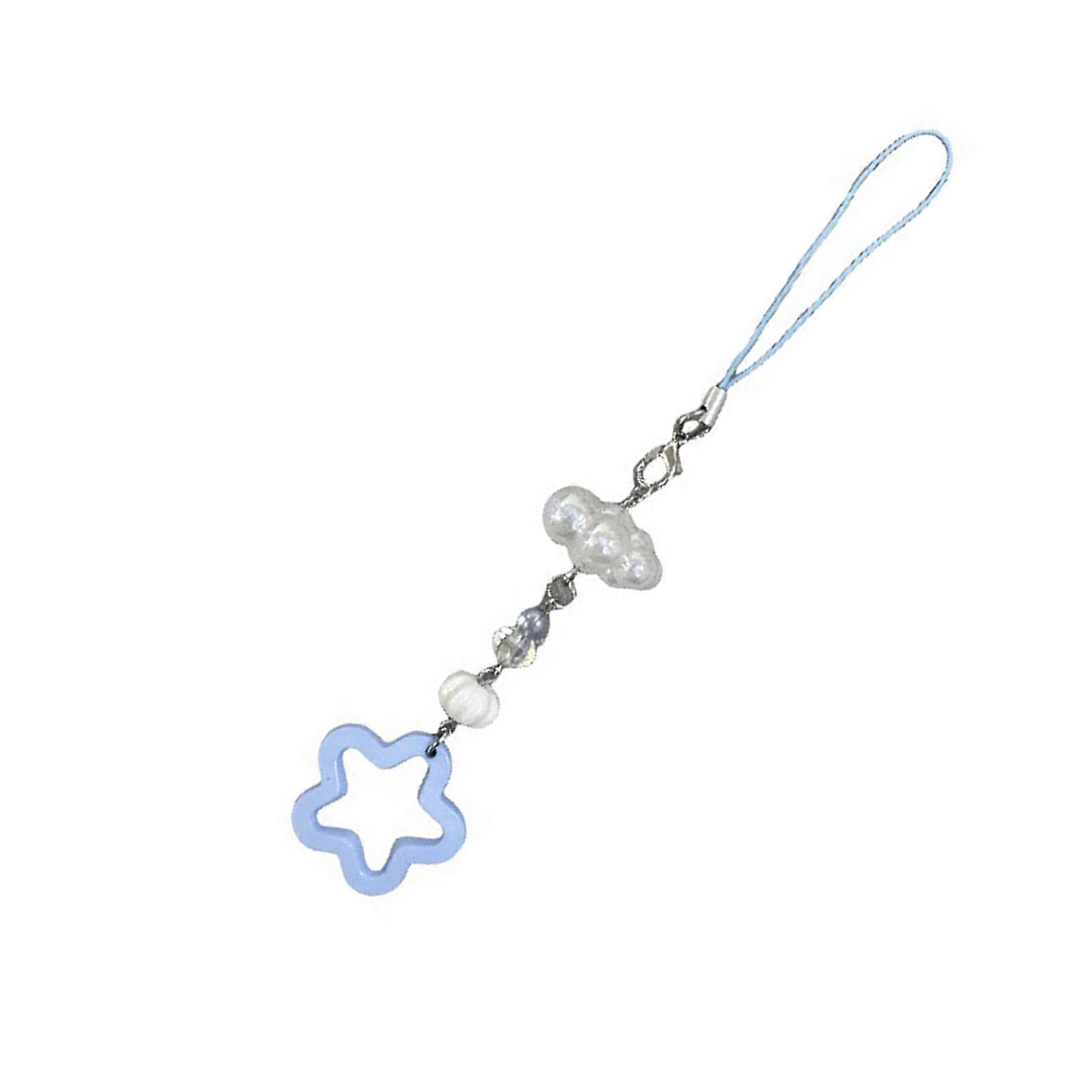 Elegant Blue Star and Cloud Phone Charm Accessory for Adding Individuality to Your Daily Use Items Casual Wear Multicolor