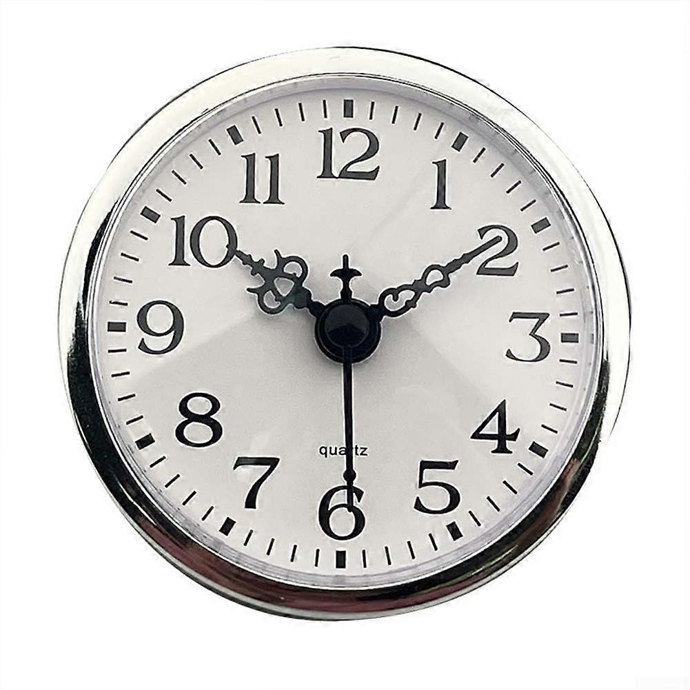 80mm Quartz Clock Insert with Precise Timekeeping, Silver Movement Replacement for Wall Clocks