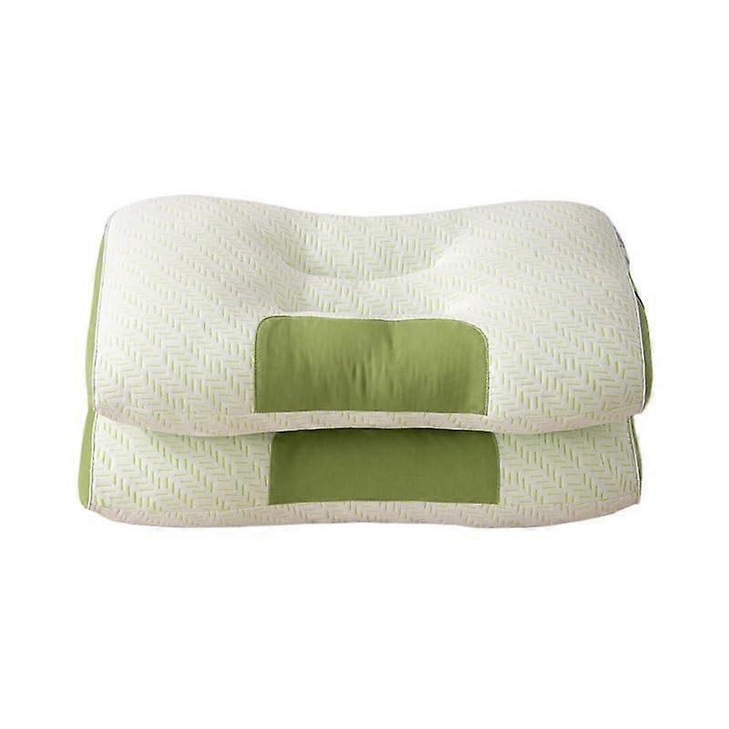 Ergonomic Neck Support Pillow with Breathable Cotton for Side and Back Sleepers Gray 74x48cm