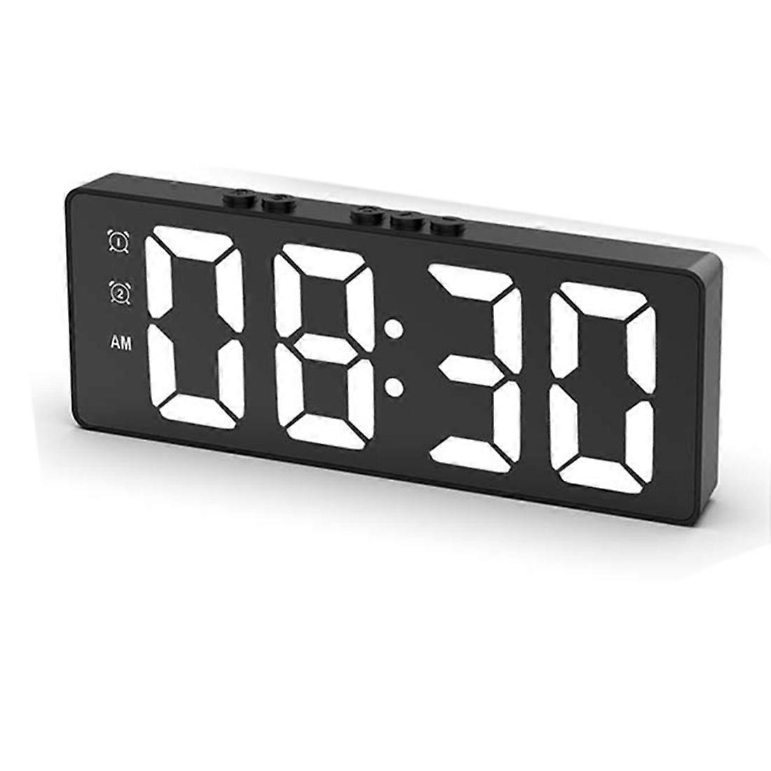 Digital Alarm Clock (Powered By Battery) or USB Powered Clock Black