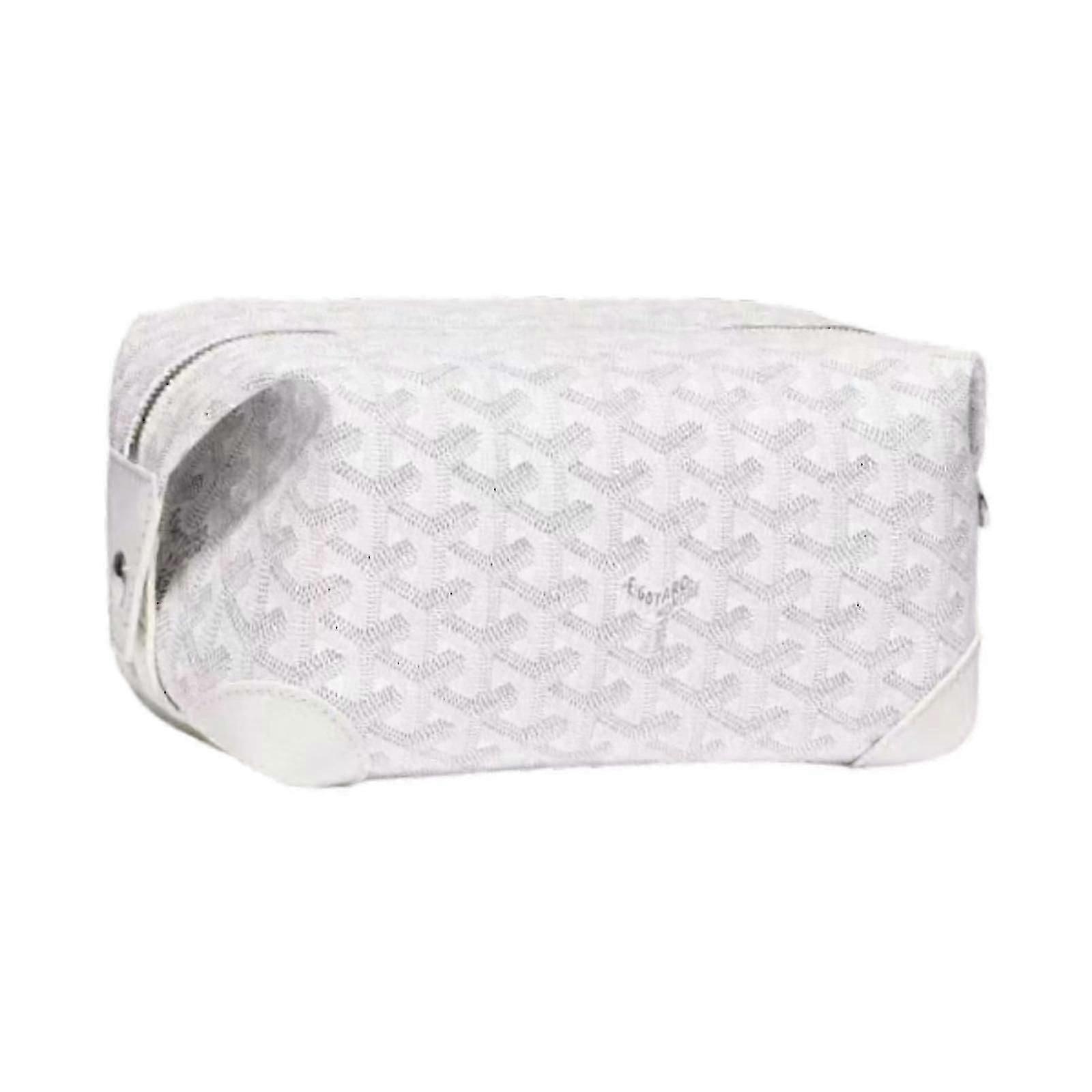 Rese-necessär i PU-läder, multifunktionell sminkväska för hotellbadrum, grå