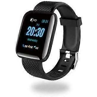 Smartwatch - EURO MEGA - Touchscreen Smartwatch - Waterproof - Pedometer - Heart Rate - Compatible with Android iOS - Black
