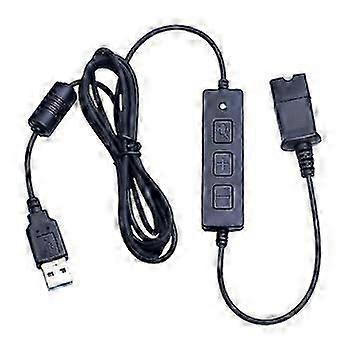 USB Adapter Cable QD (Quick Disconnect) to USB Plug Connects Headset to PC