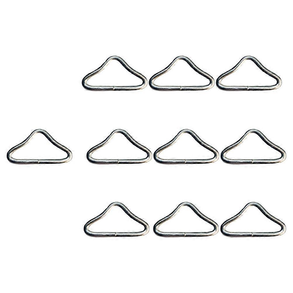 Trampoline Buckles Triangle Ring for Trampoline 30Pcs Silver Mesh