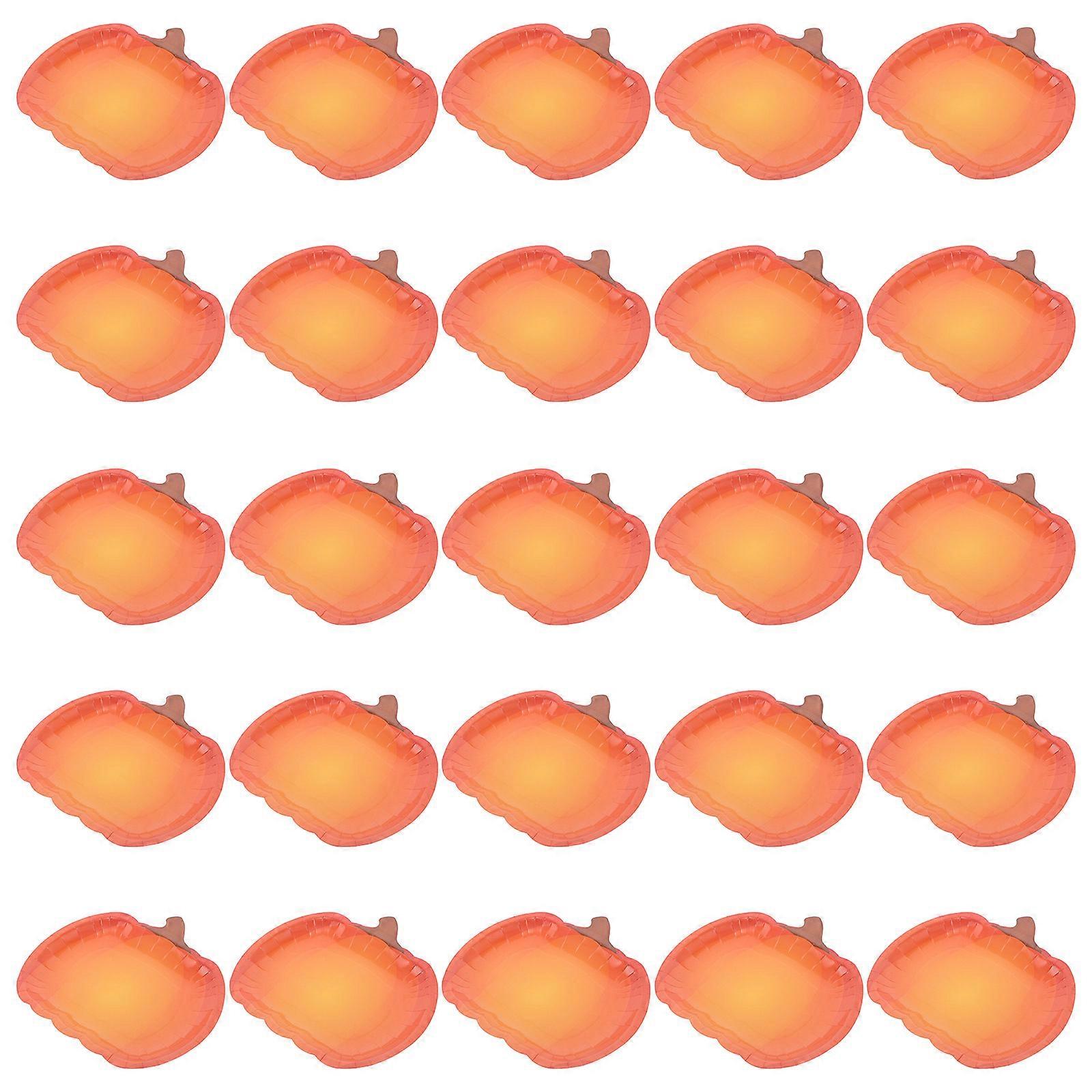 25Pcs Pumpkin Paper for Halloween Orange