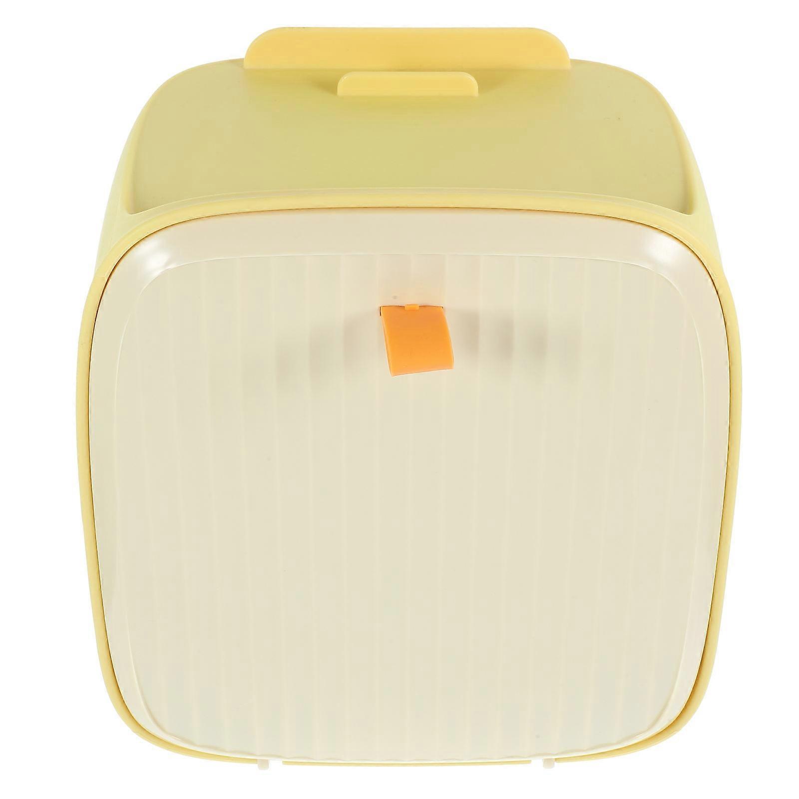 Plastic Miniature Trash Can Desktop Trash Can with Lid Home