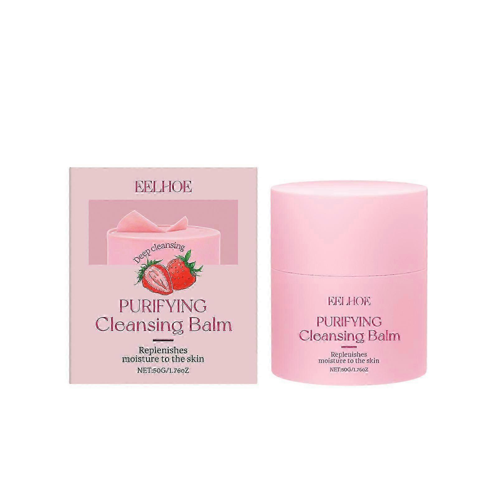 Strawberry Cleansing Cream - Gentle Makeup Remover & Hydrating Moisturizer for Smooth, Radiant Skin | Easy, Residue-Free Facial Cleanser with Vitamin