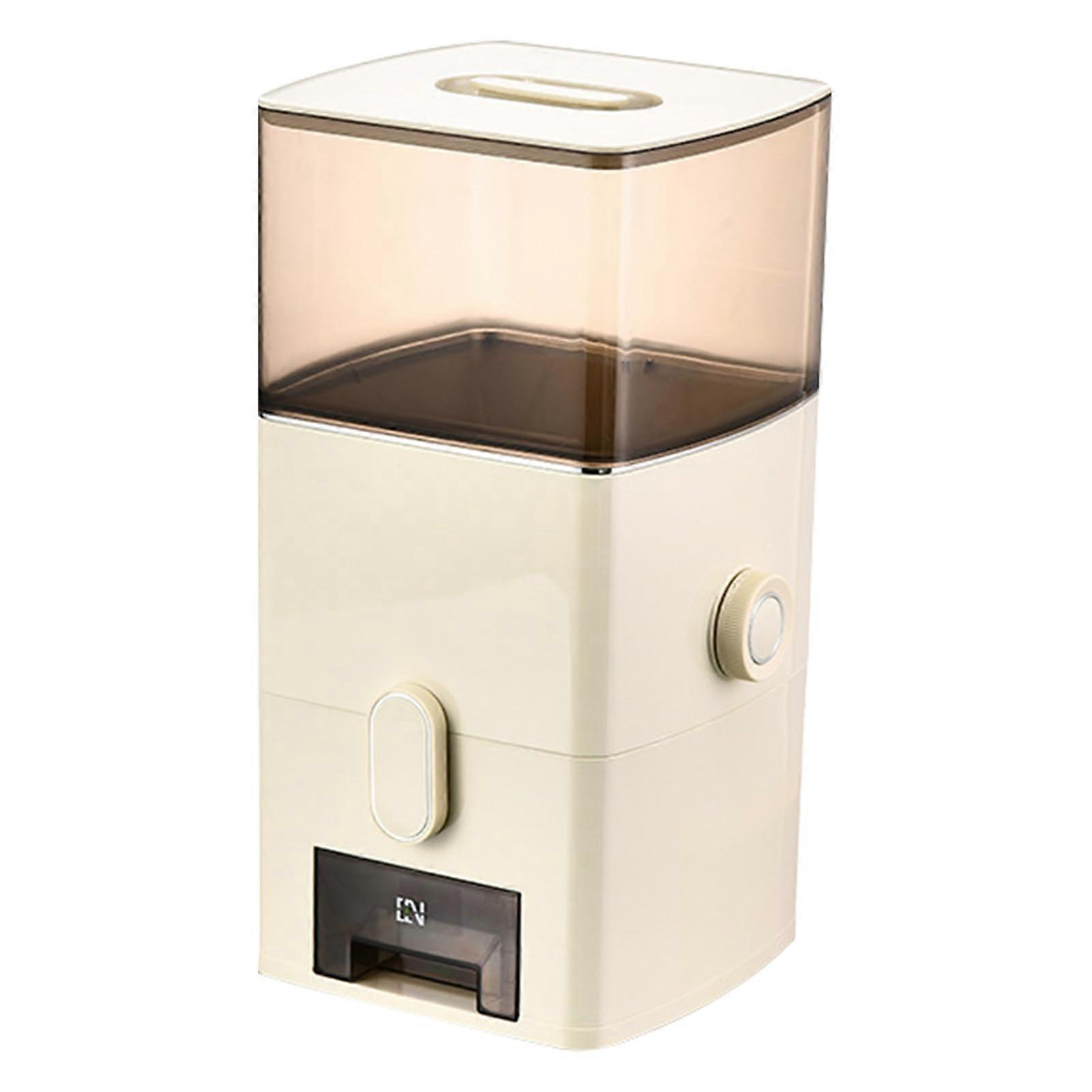 Rice Dispenser 6L Large Capacity Moisture Proof Sealed Grain Storage Bin with Transparent Design