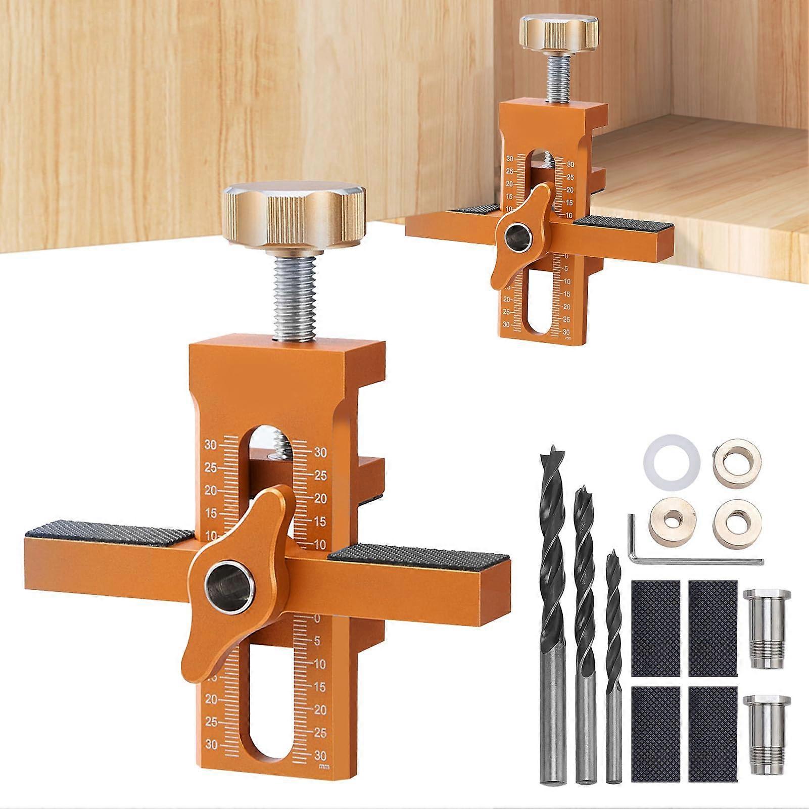 Adjustable Aluminum Cabinet Door Mounting Jig with Precise Alignment and Heavy Duty Clamp