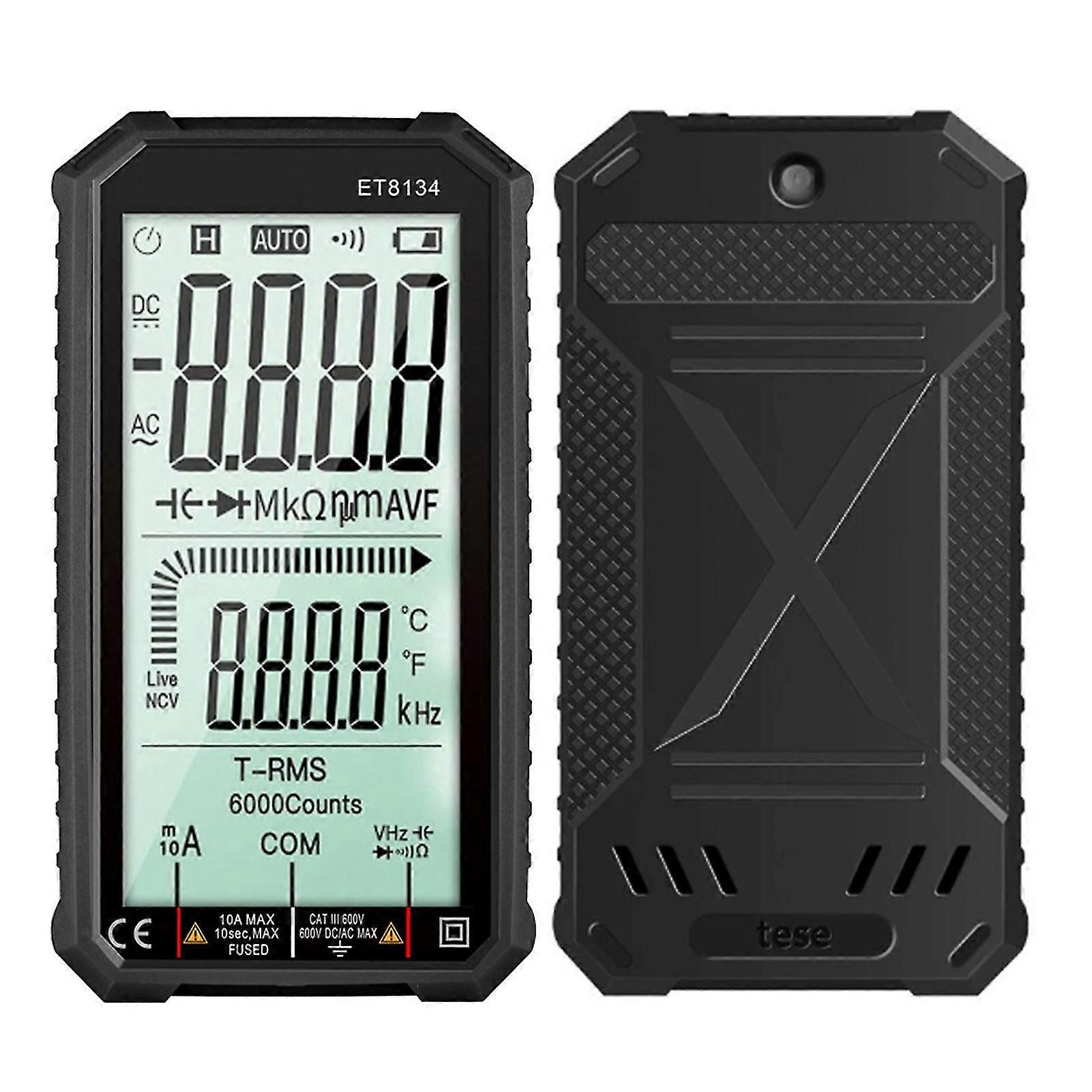 Digital Smart Multimeter Ncv Tester Dc/ac Voltage Current Measurement Capacitance Resistance Measuring Meter